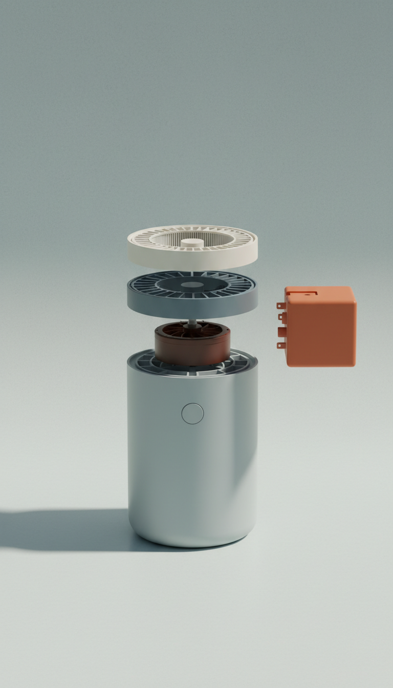 Compact Smart Air Purifier With Sensor
